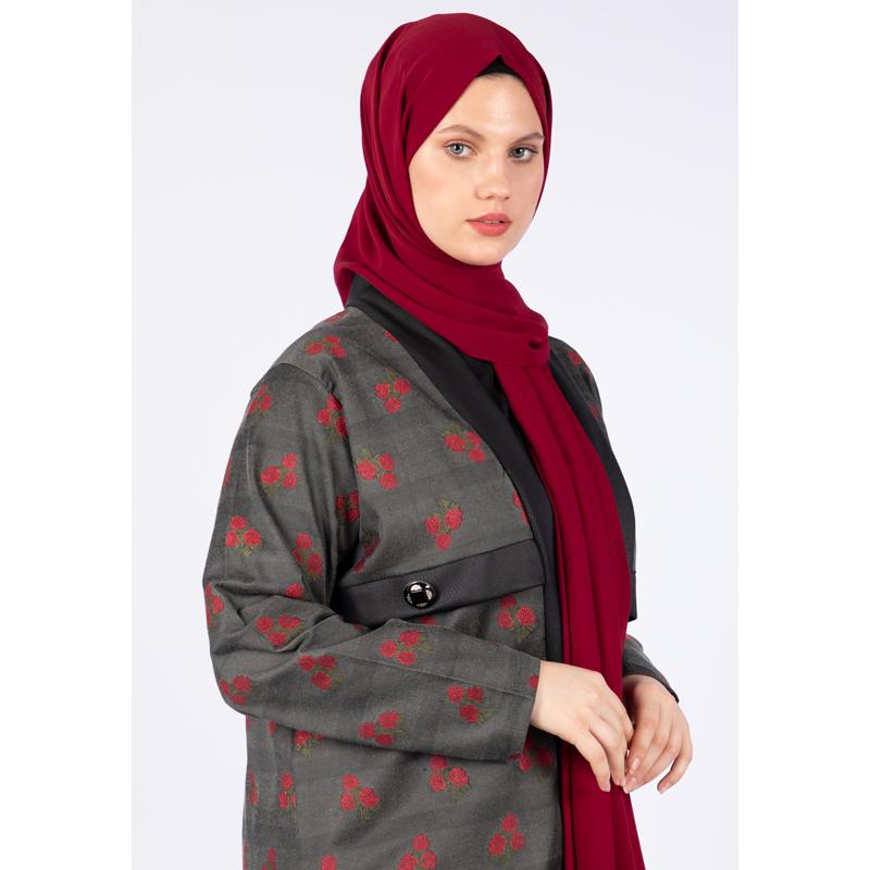 Женская шаль Jeddah бордовая красная