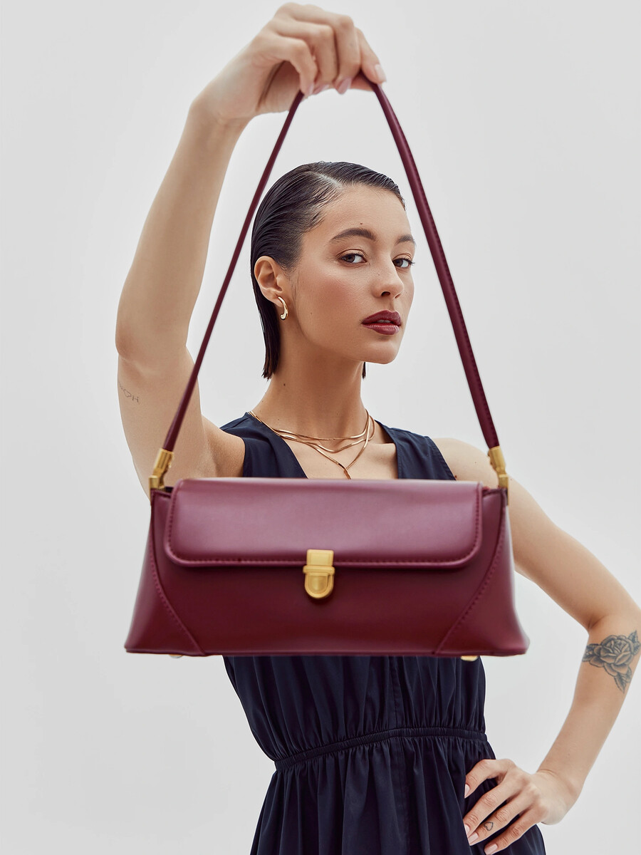Сумка женская бордовая